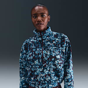 bohemseo レイヤードトラックタンクトップシズニルック ブラック Nike One Women's Therma-FIT Oversized 1/2-Zip Fleece Top. Nike.com